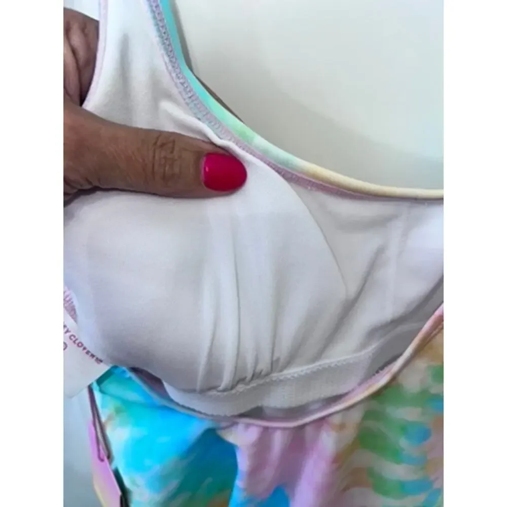 NWT Stoney Clover Lane Women's Tie-Dye‎ One Piece Swimsuit Size Small Multicolor
